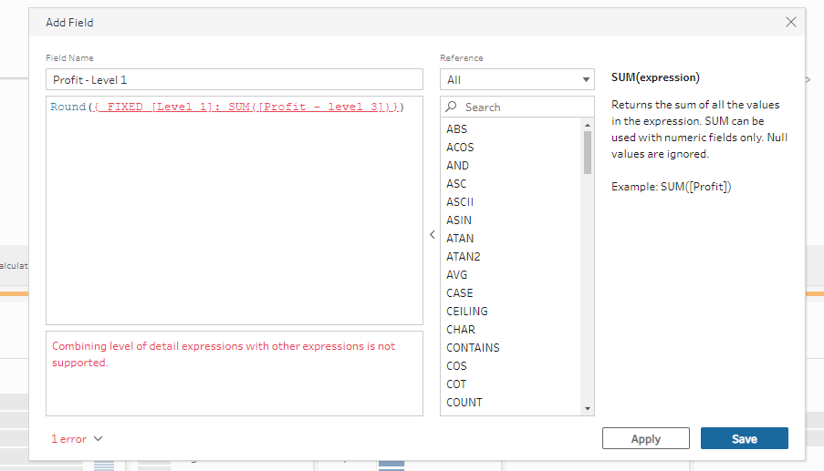 LOD expressions in Tableau