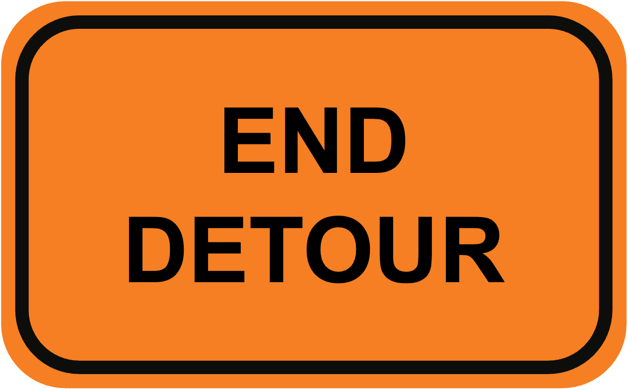 End Detour Sign