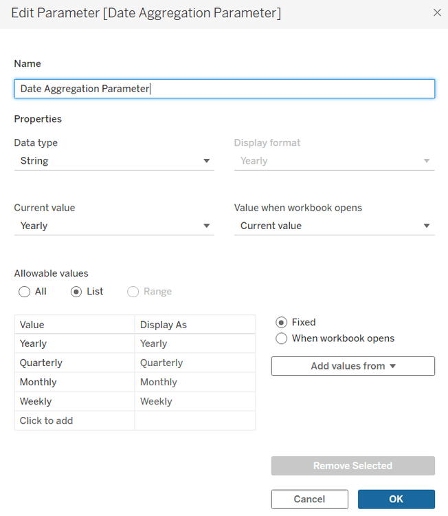 Using a Parameter Filter to Aggregate Dates in Tableau - The ...
